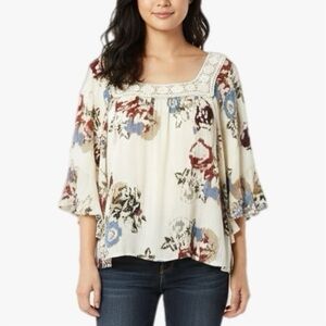 LoveStitch Floral Print Off The Shoulder Top